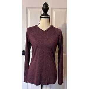 Adidas Long Sleeve Base Layer Climalite Womens Small Maroon Red